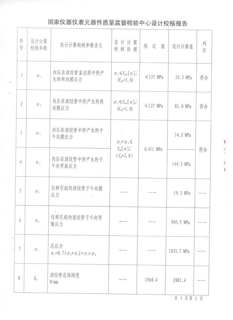 波紋補償器型式實驗報告
